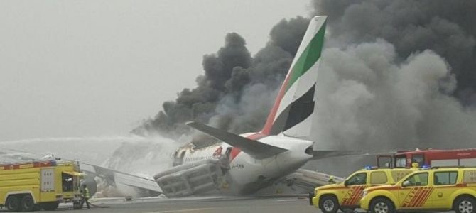 Emirates Airlines Plan Crash on Airport in Dubai. Emirates Airlines Plan Crash on Airport in Dubai.
